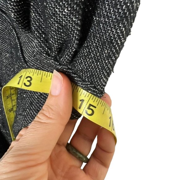 Free People Black Metallic Deep Plunge Halter Empire Short Dress Medium - Picture 7 of 14